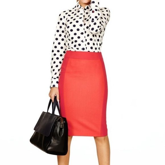 Boden Red A-Line Skirt - Picture 1 of 12